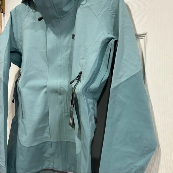 REI Women’s S Small Talusphere Rain Jacket Cool Aqua Light Teal NWT - Picture 7 of 9